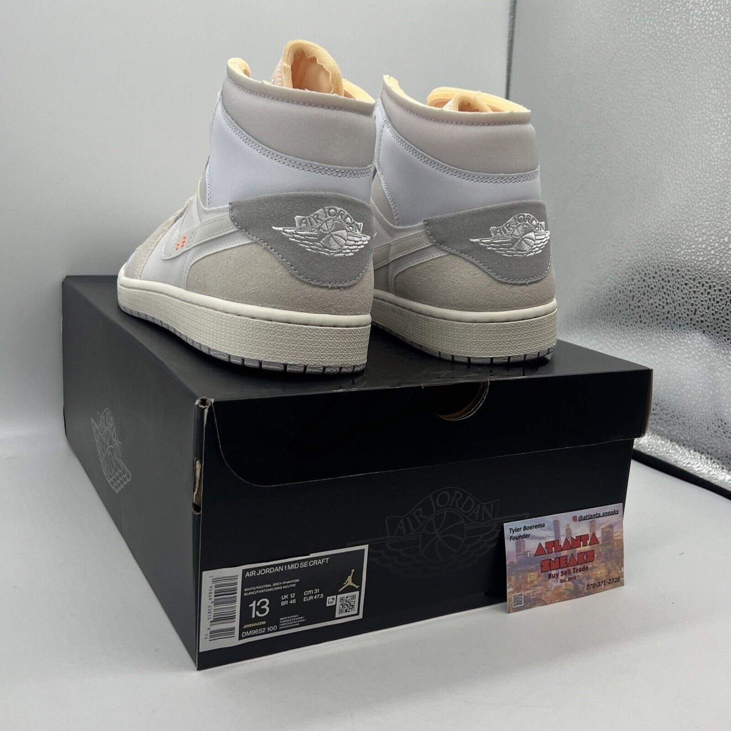 Size 13 - Jordan 1 Mid SE Craft White 2022 Brand New Og All