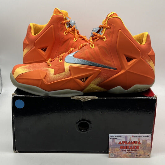 Size 12 - Nike LeBron 11 Preheat Forging Iron Orange (626376-800)