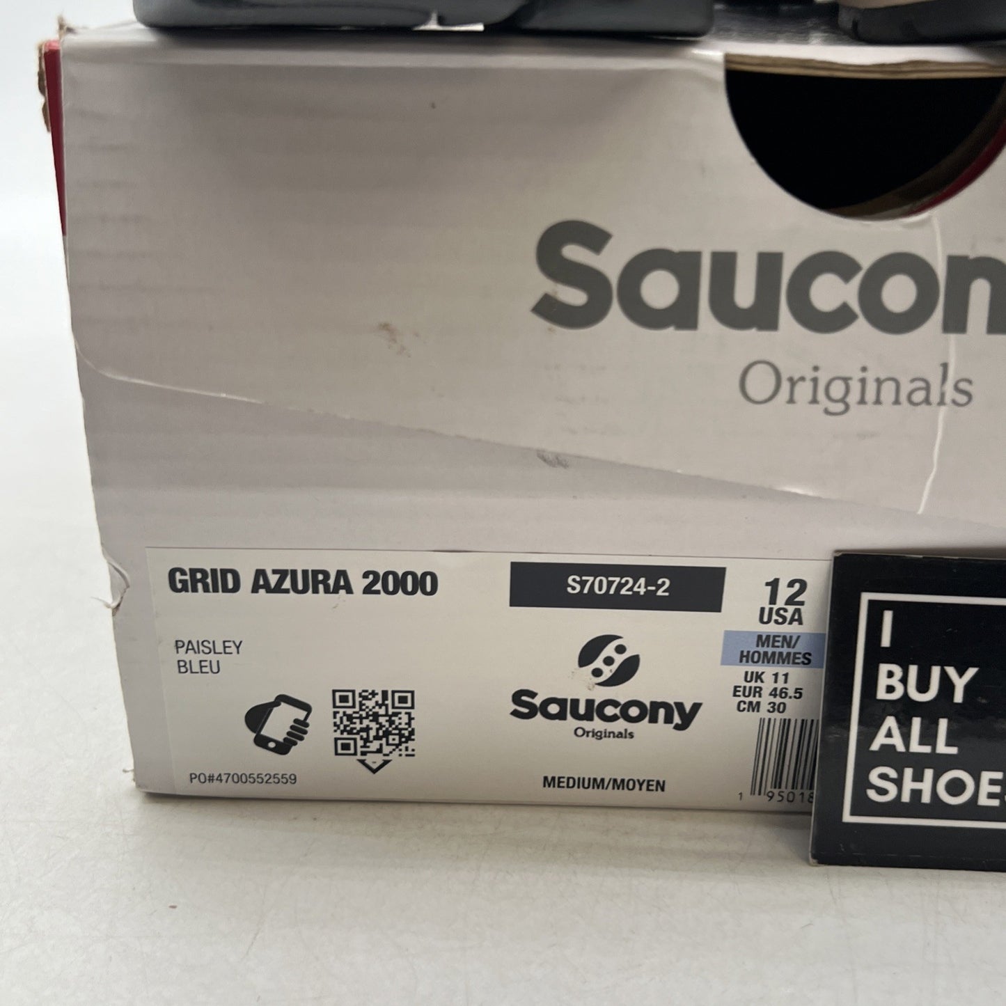 Size 12 - Saucony Grid Azura 2000 Paisley Multicolor Low Athletic (S70724-2)