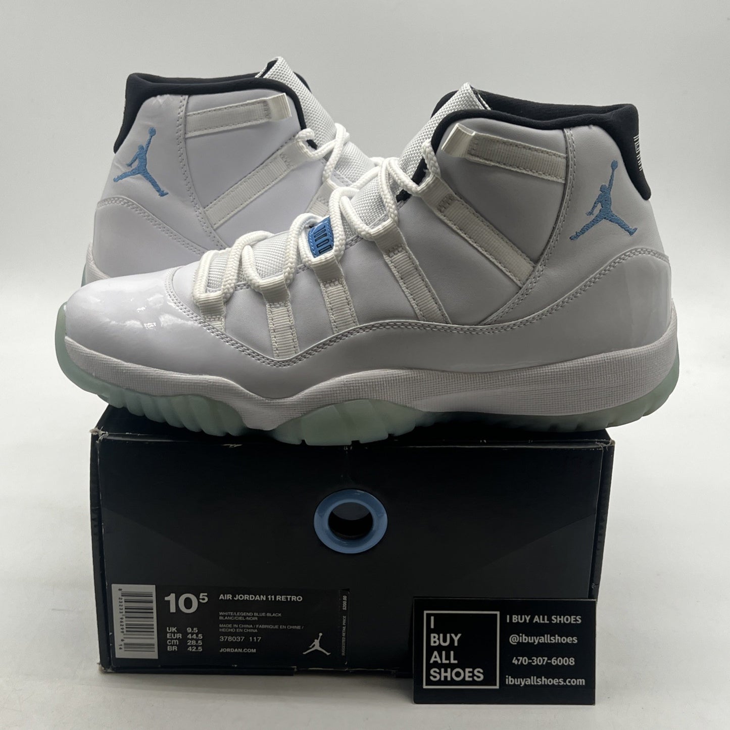 Size 10.5 - Air Jordan 11 Retro High Legend Blue (378037-117)