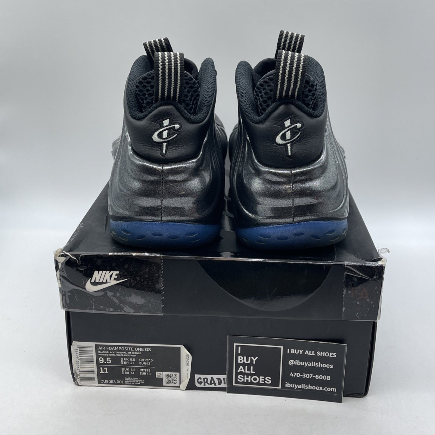 Size 9.5 - Nike Air Foamposite One QS Gradient Soles Grey Suede (CU8063-001)