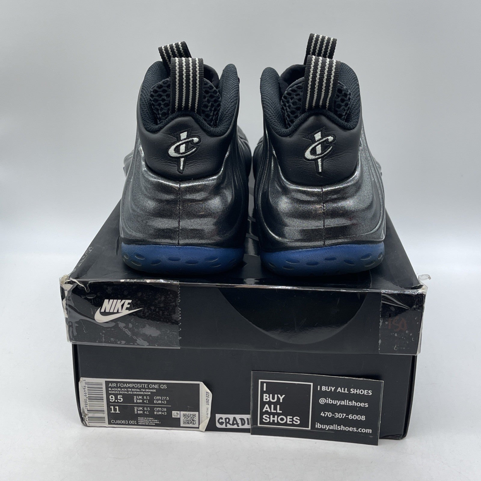 Size 9.5 - Nike Air Foamposite One QS Gradient Soles Grey Suede (CU8063-001)
