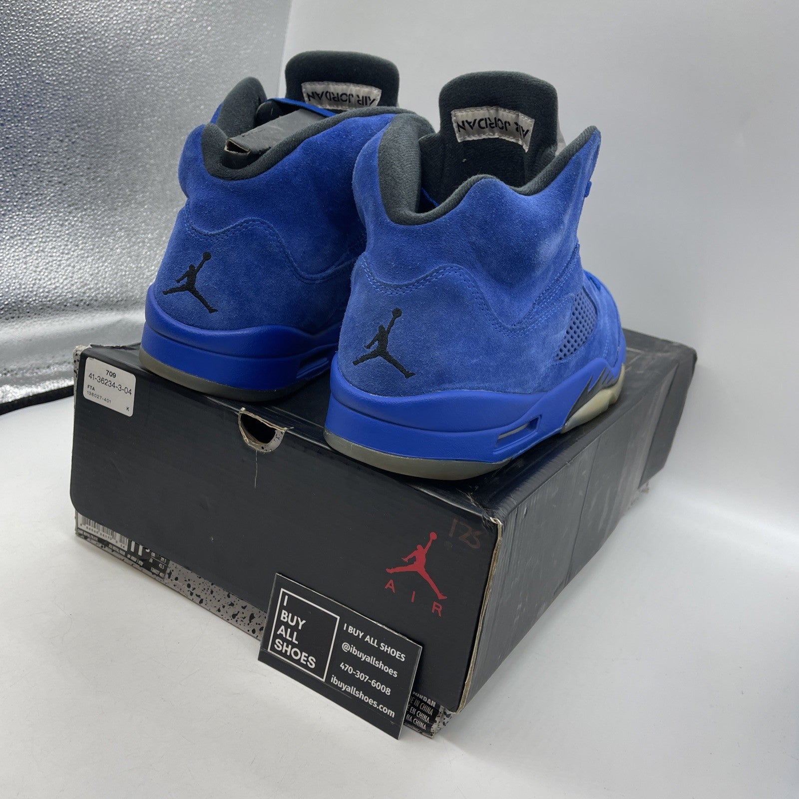 Size 11.5 - Air Jordan 5 Retro Blue Suede (136027-401)