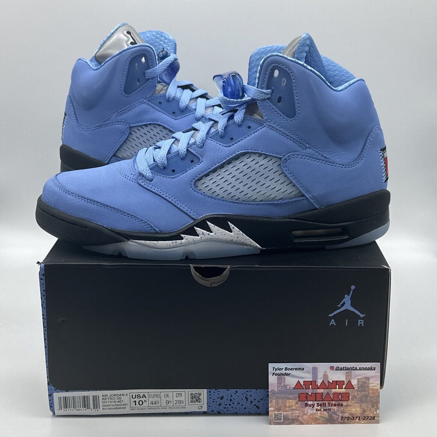 Jordan Air 5 Retro Lifestyle Sneakers Unc Men University Blue DV1310 Lace 10.5