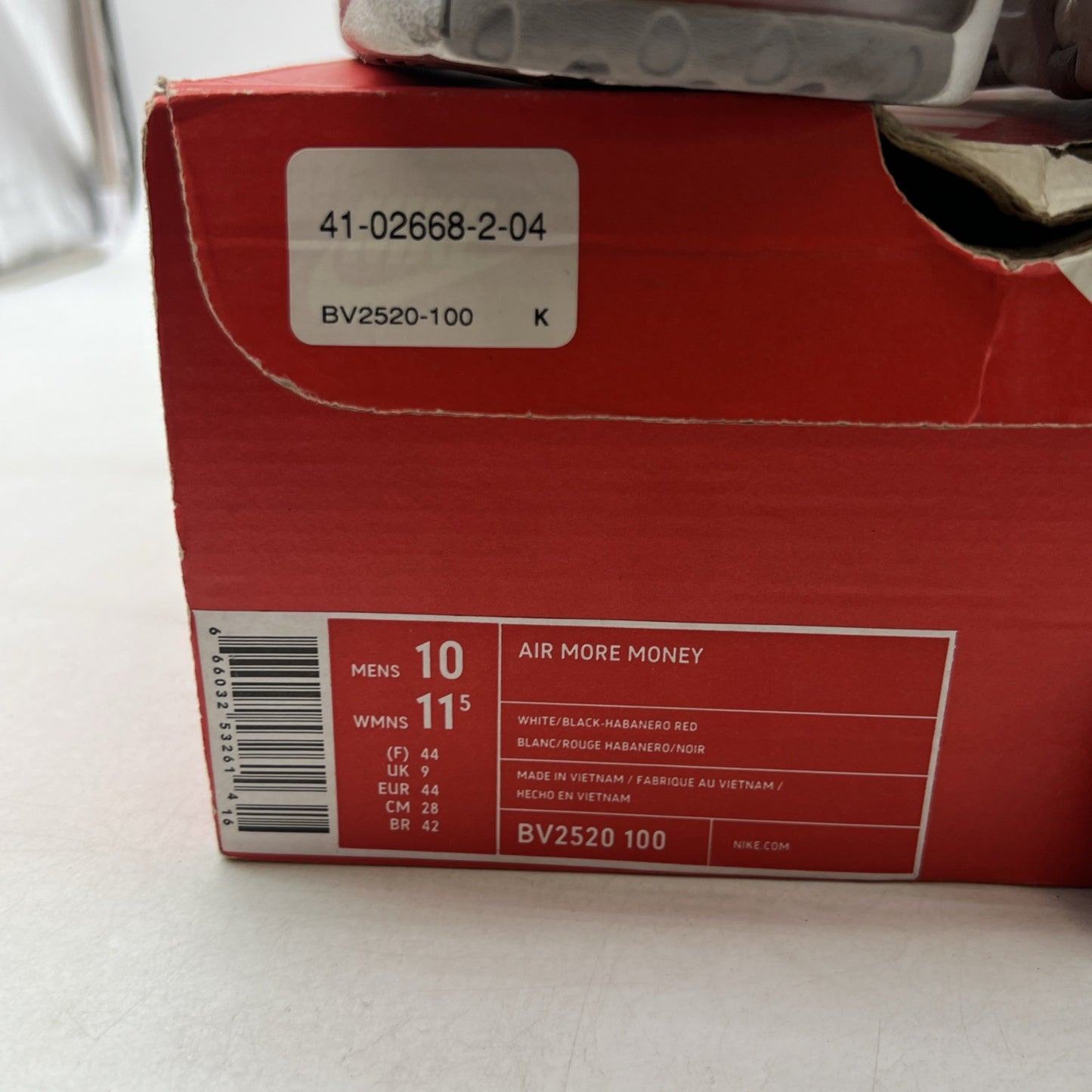 Size 10 - Nike Air More Money Habanero Red (BV2520-100)