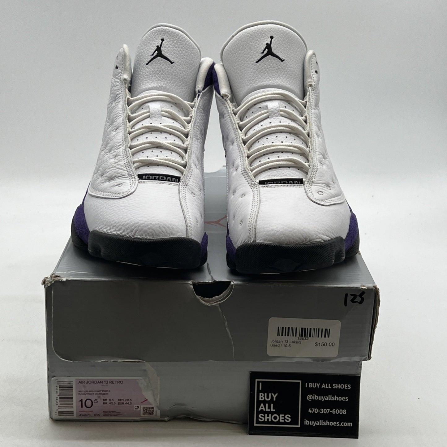 Size 10.5 - Air Jordan 13 Retro Lakers (414571-105)