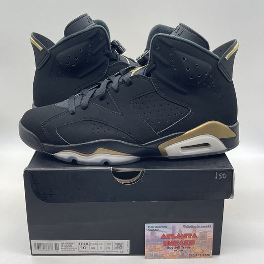 Size 10 - Jordan 6 Retro Defining Moments  White Gold Black Suede (CT4954-007)