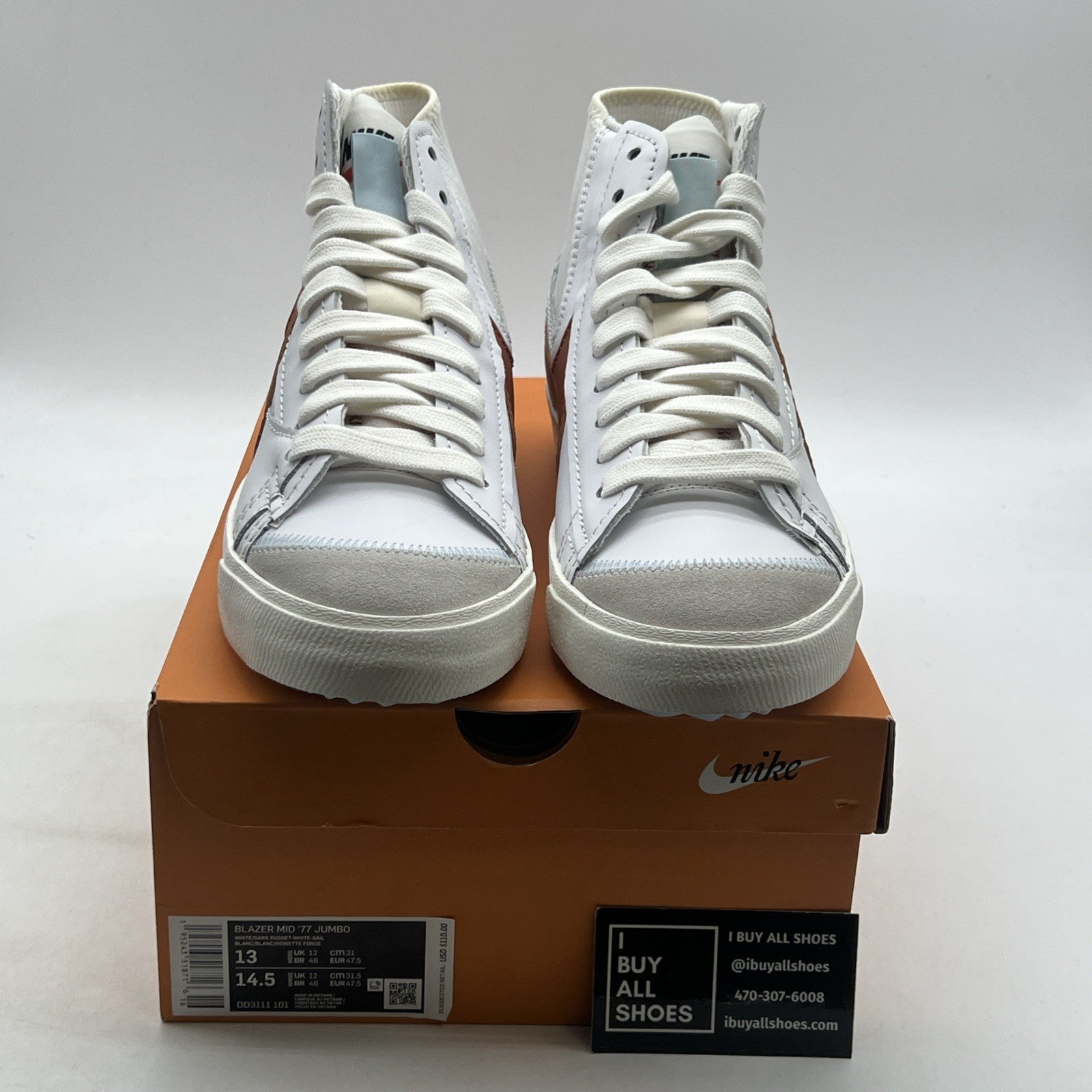 Size 13 - Nike Blazer '77 Jumbo Mid Dark Russet (DD3111-101)