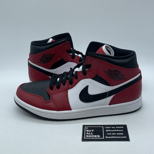 Size 10 - Air Jordan 1 Mid Chicago Black White Red Leather (554724-069)
