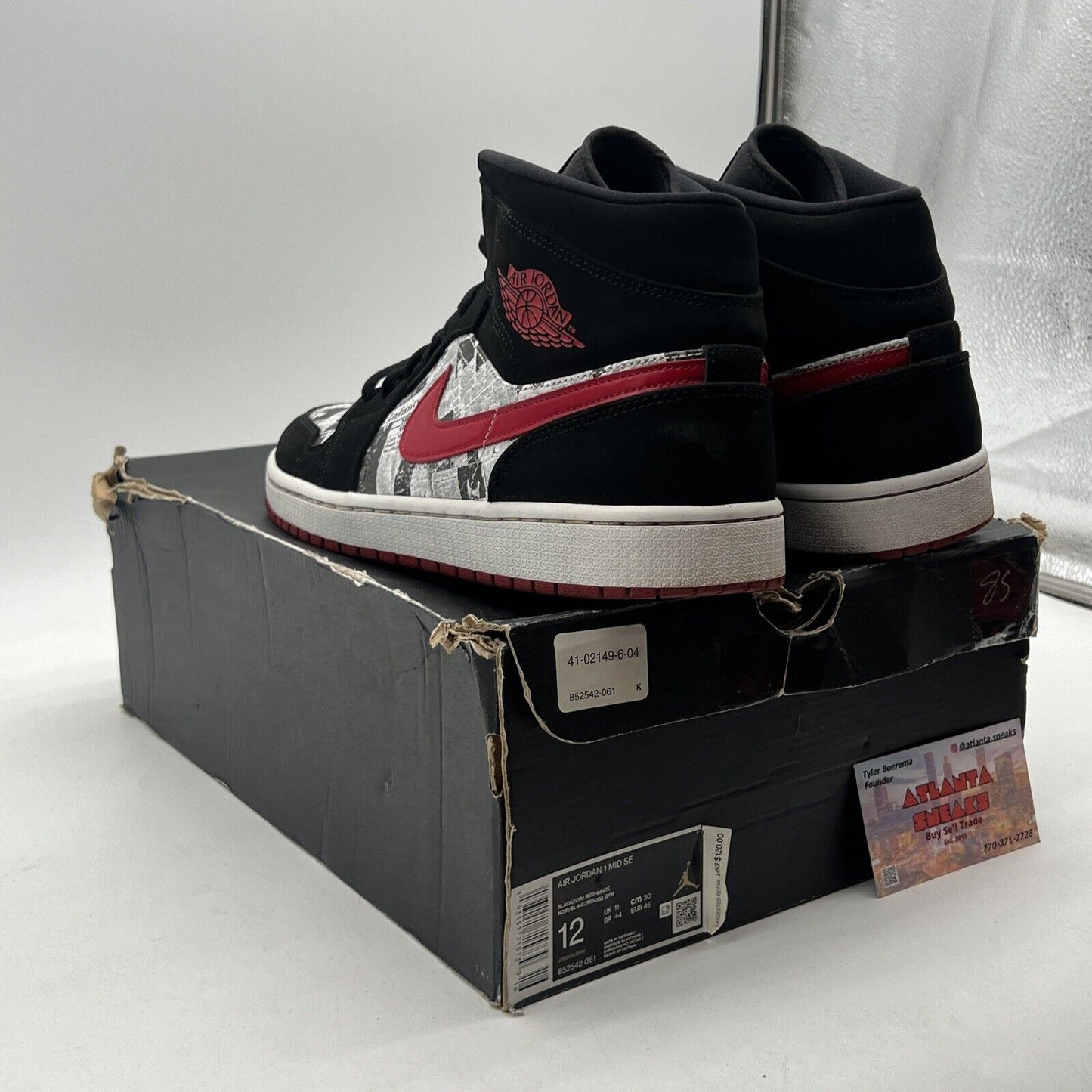 Size 12 - Air Jordan 1 SE Mid Newspaper Air Times (862542-061)