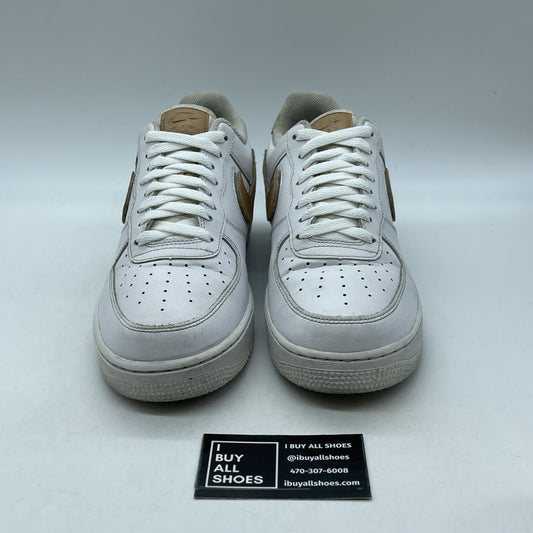 Size 10 - Nike Air Force 1 '07 LV8 Low Removable Swoosh White Vachetta Tan
