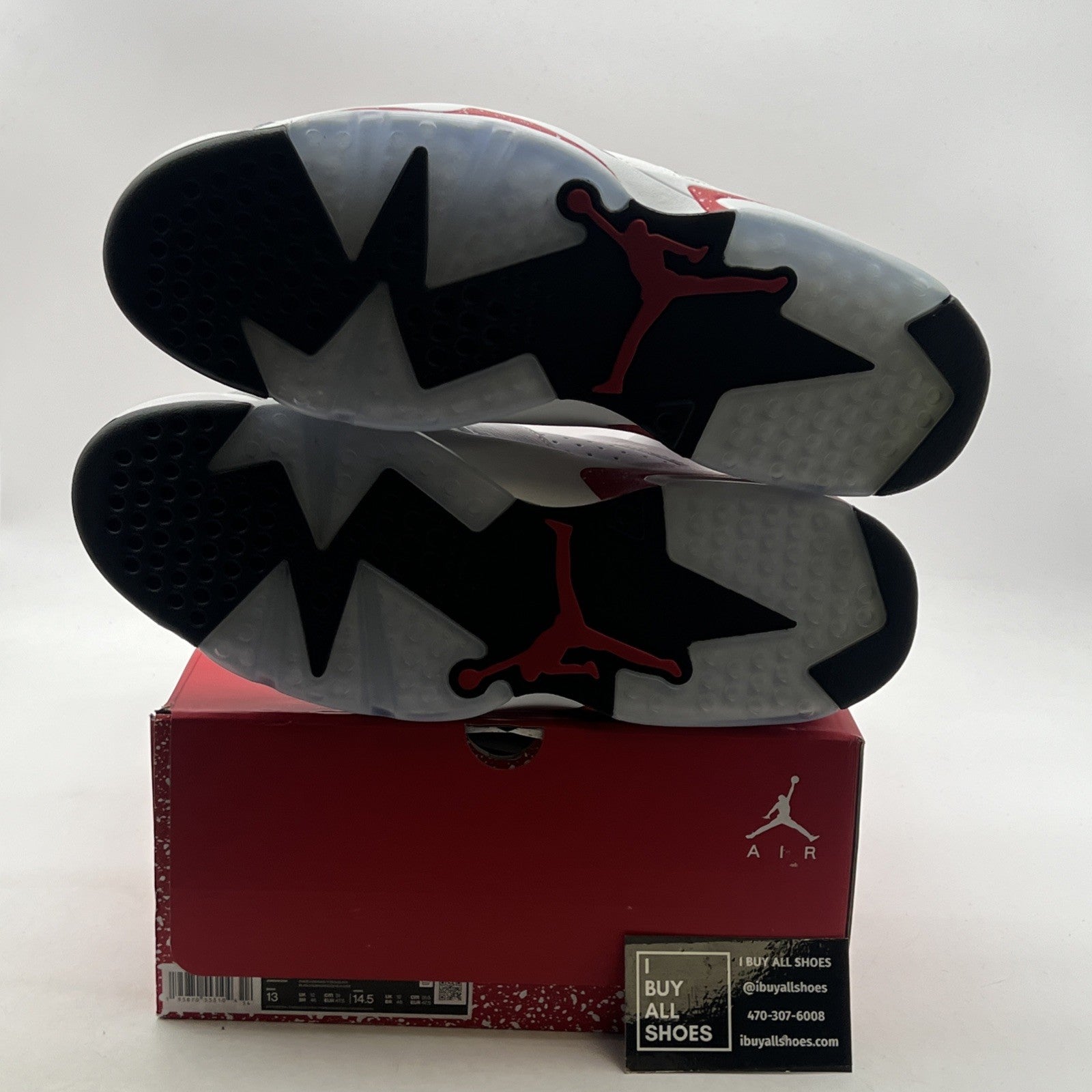 Size 13 - Air Jordan 6 White and University Red 2022 (CT8529-162)