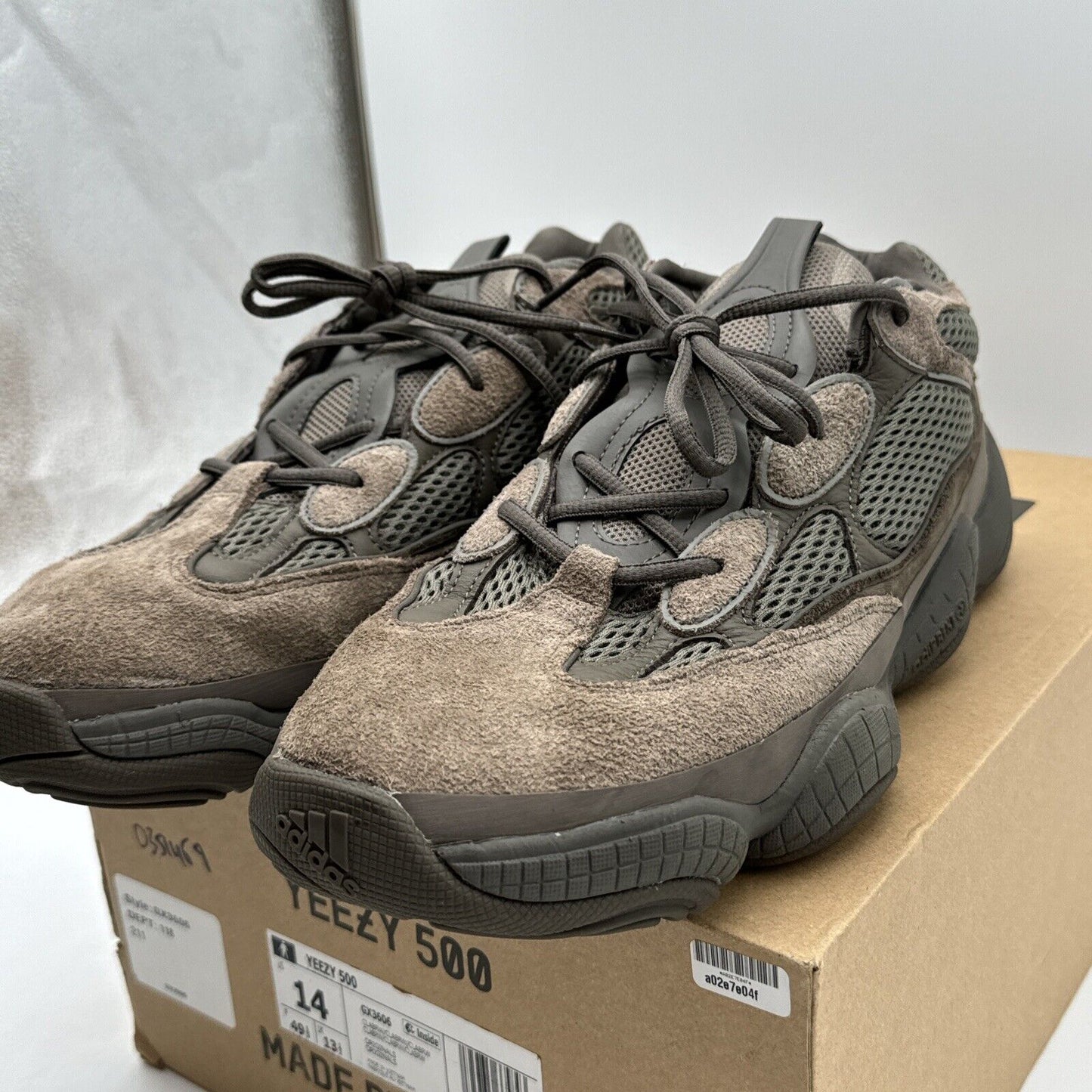 Size 14 - adidas Yeezy 500 Brown Clay Suede Mesh Boost Kanye Kardashian