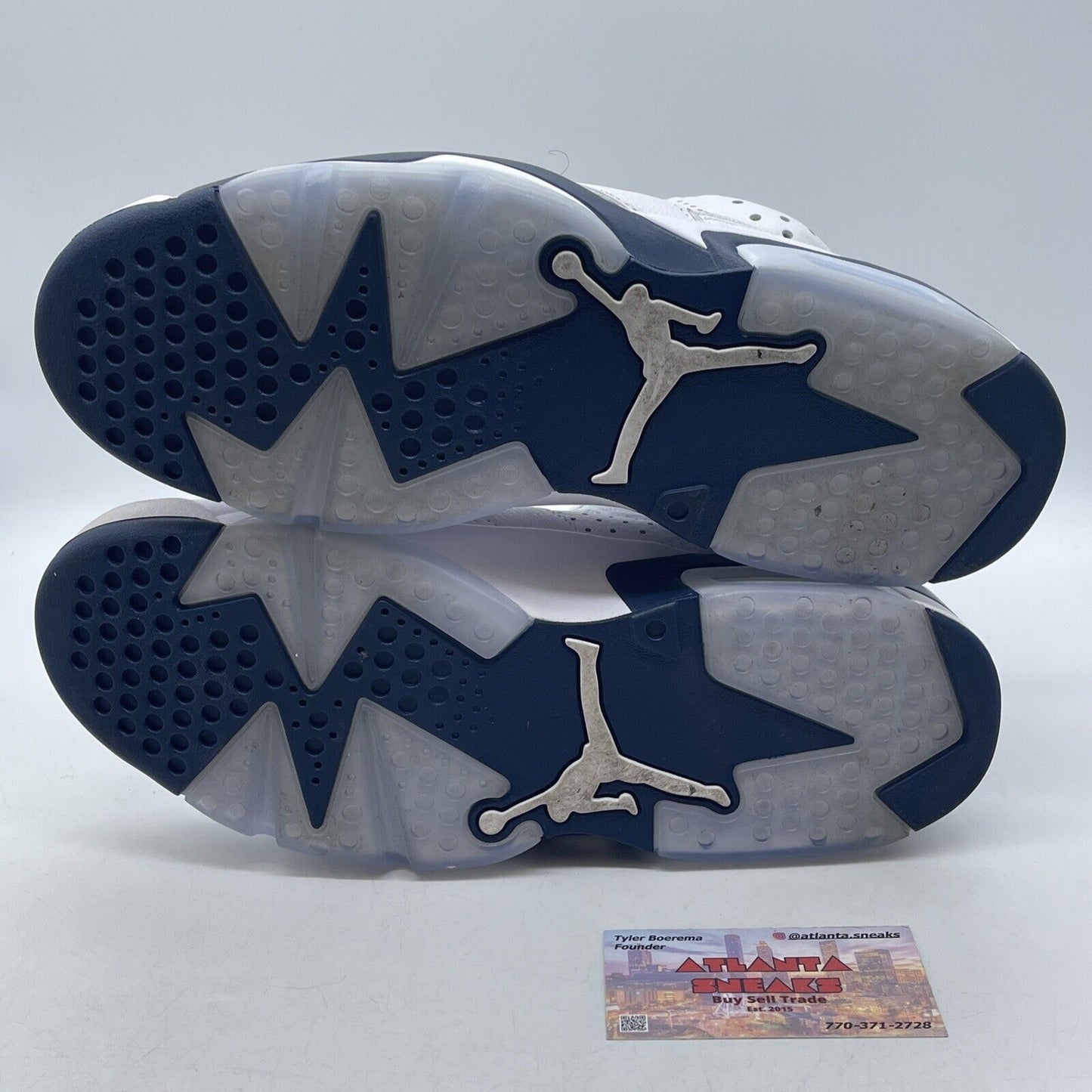 Size 9.5 - Jordan 6 Retro Midnight Navy White Leather (CT8529-141)