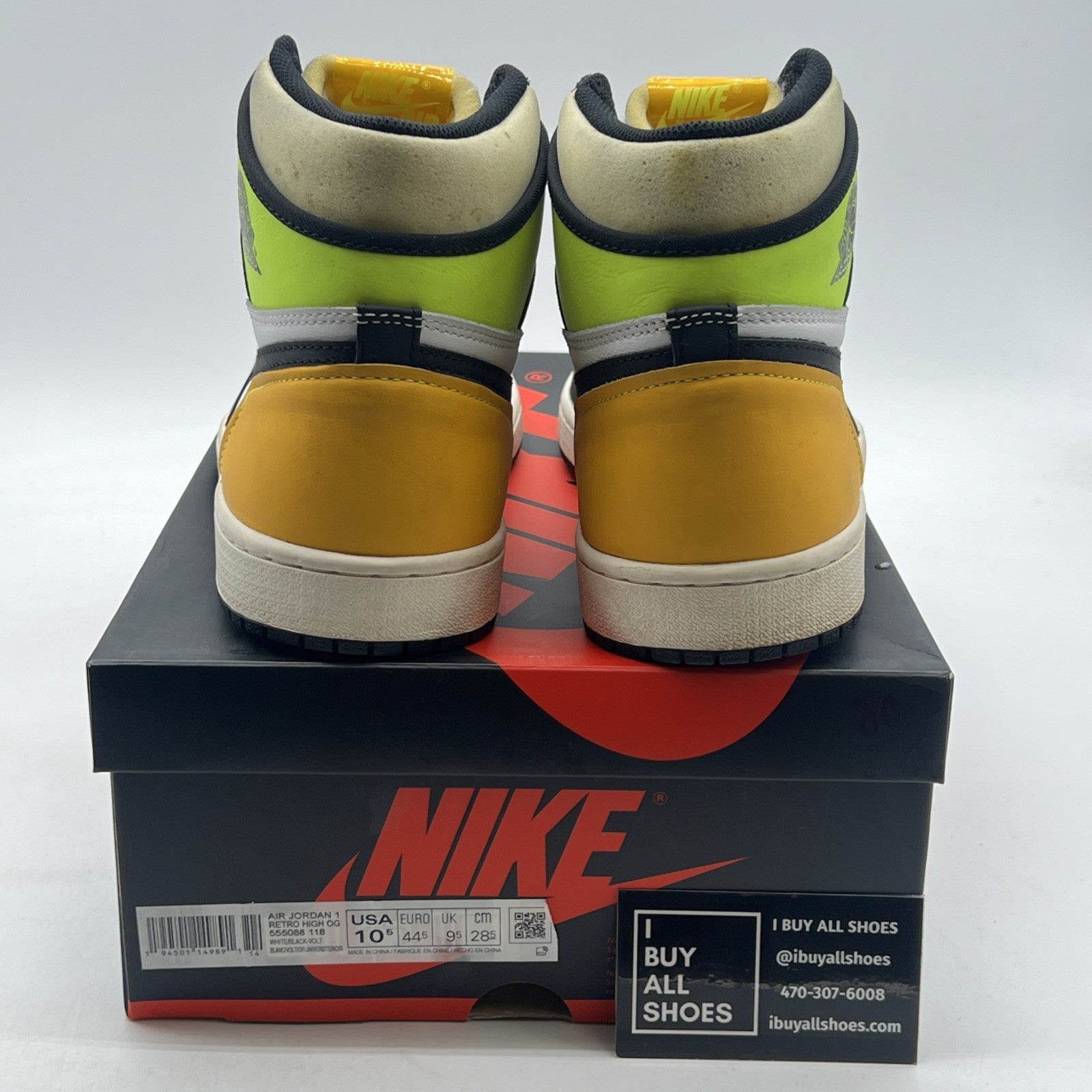 Size 10.5 - Air Jordan 1 Retro High OG Volt (555088-118)