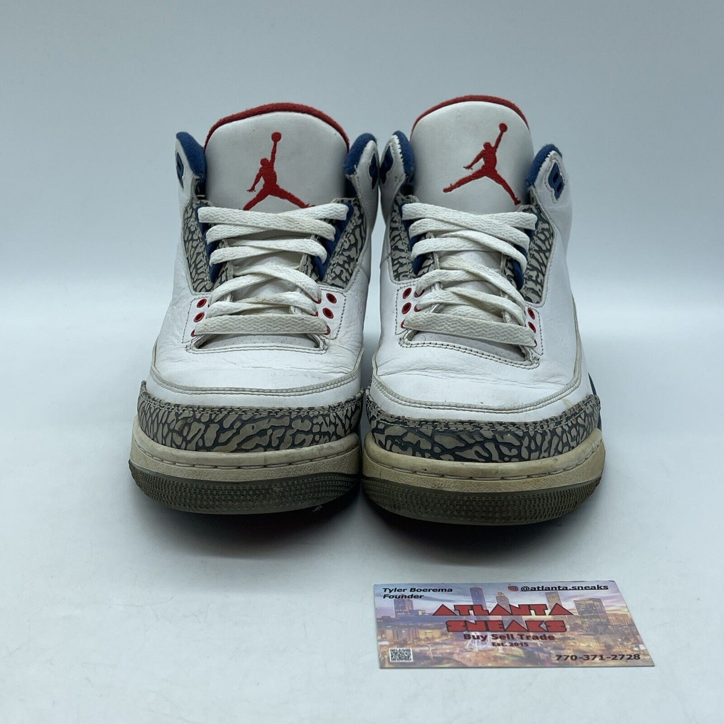 Size 8 - Jordan 3 Retro OG Mid True Blue Gray White (854262-106)