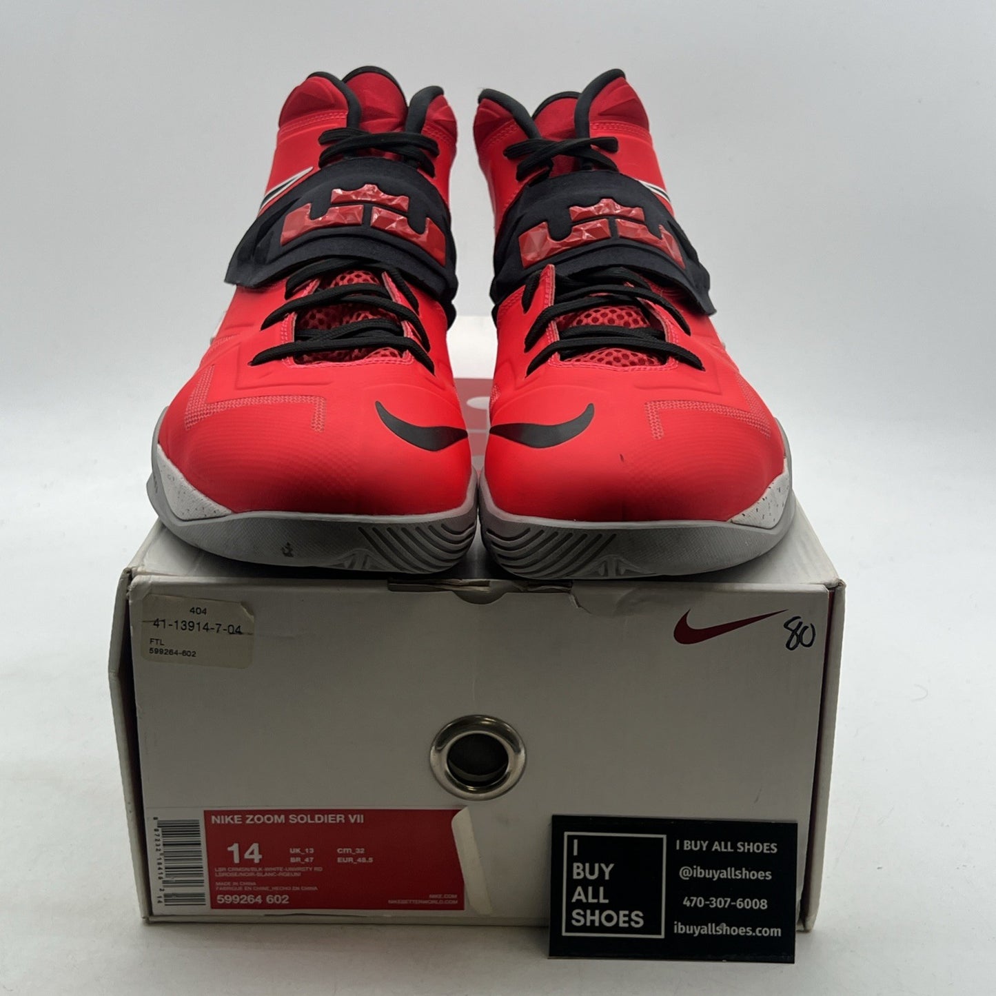Size 14 - Nike LeBron Soldier 7 Bright Crimson (599264-602)