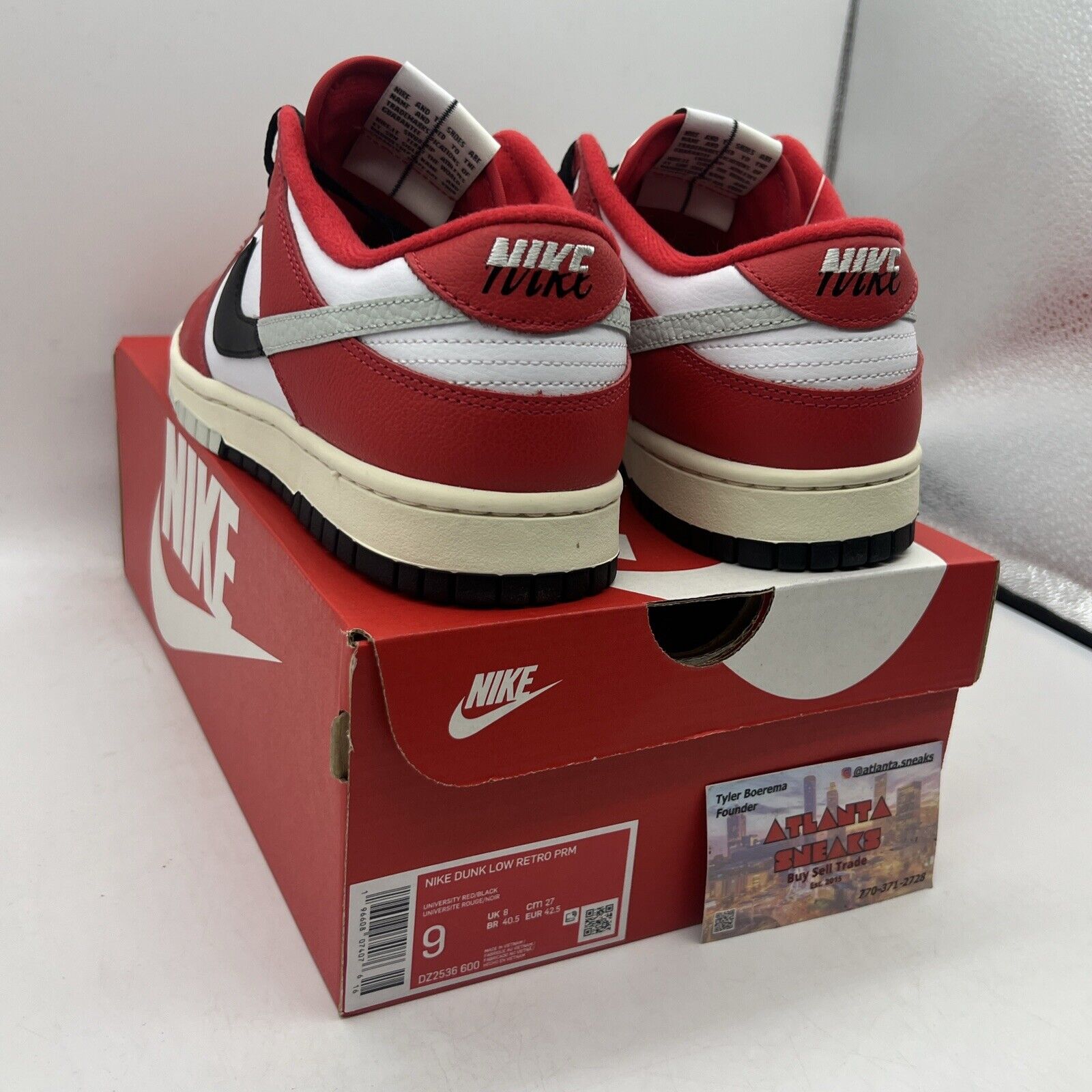 Size 9 - Nike Dunk Low Retro PRM Split - Chicago Brand New Og All