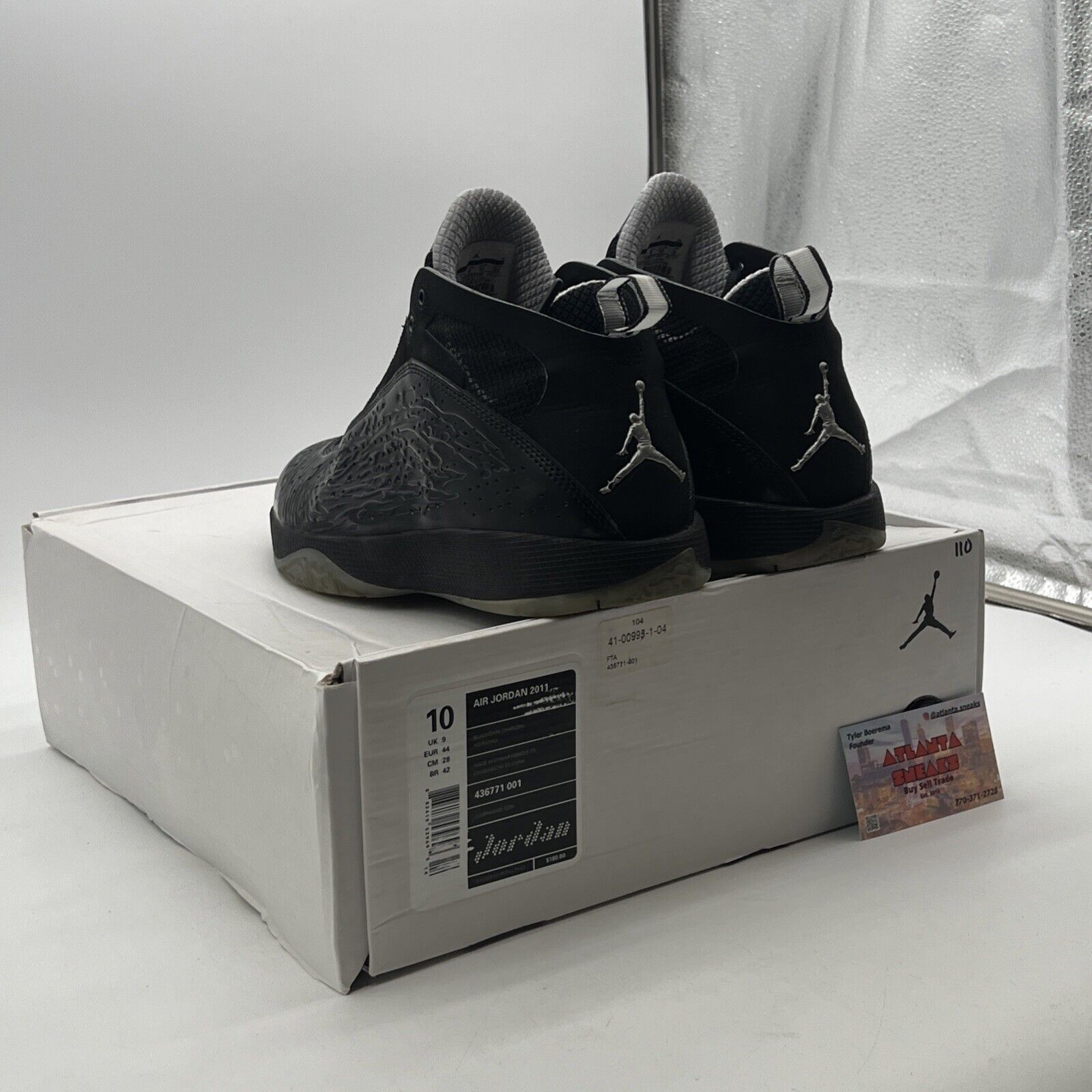 Size 10 - Air Jordan 2011 Black Dark Charcoal (436771-001)
