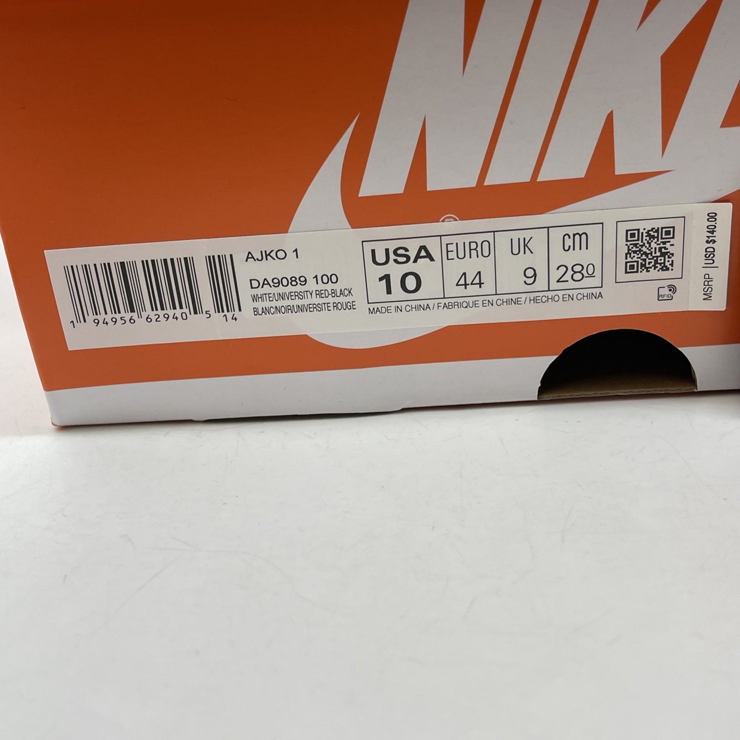 Size 10 - Air Jordan 1 AJ KO Chicago 2021 Red White Black Suede (DA9089-100)