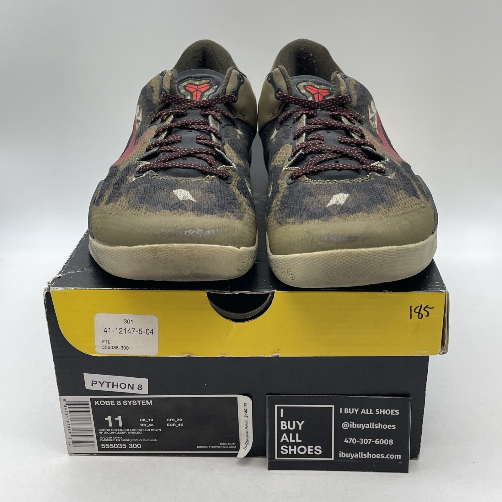 Size 11 - Nike Kobe 8 Python (555035-300)