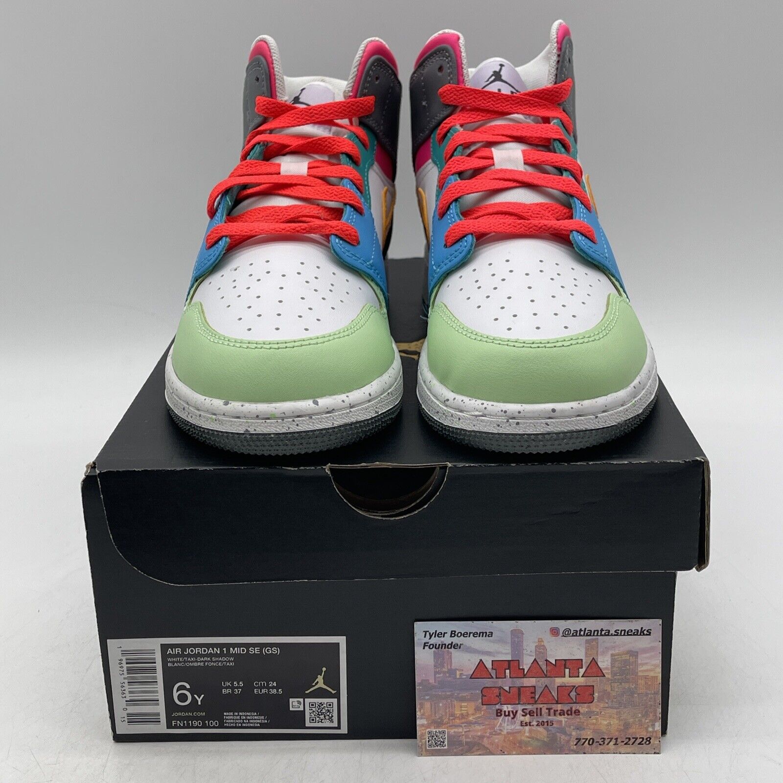 Size 6Y - Air Jordan 1 Mid SE Grade School Multi-Color Leather (FN1190-100)