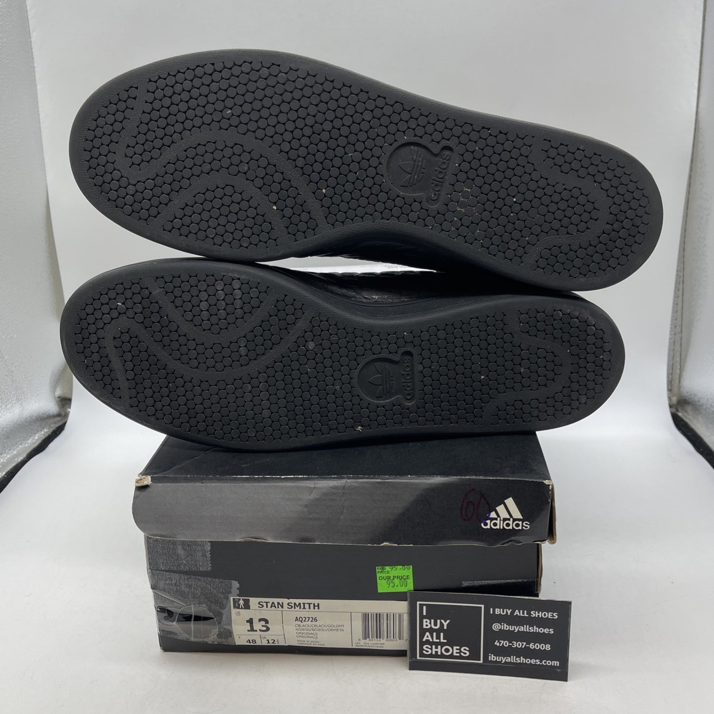 Size 13 - Adidas Stan Smith Croc Leather (AQ2726)