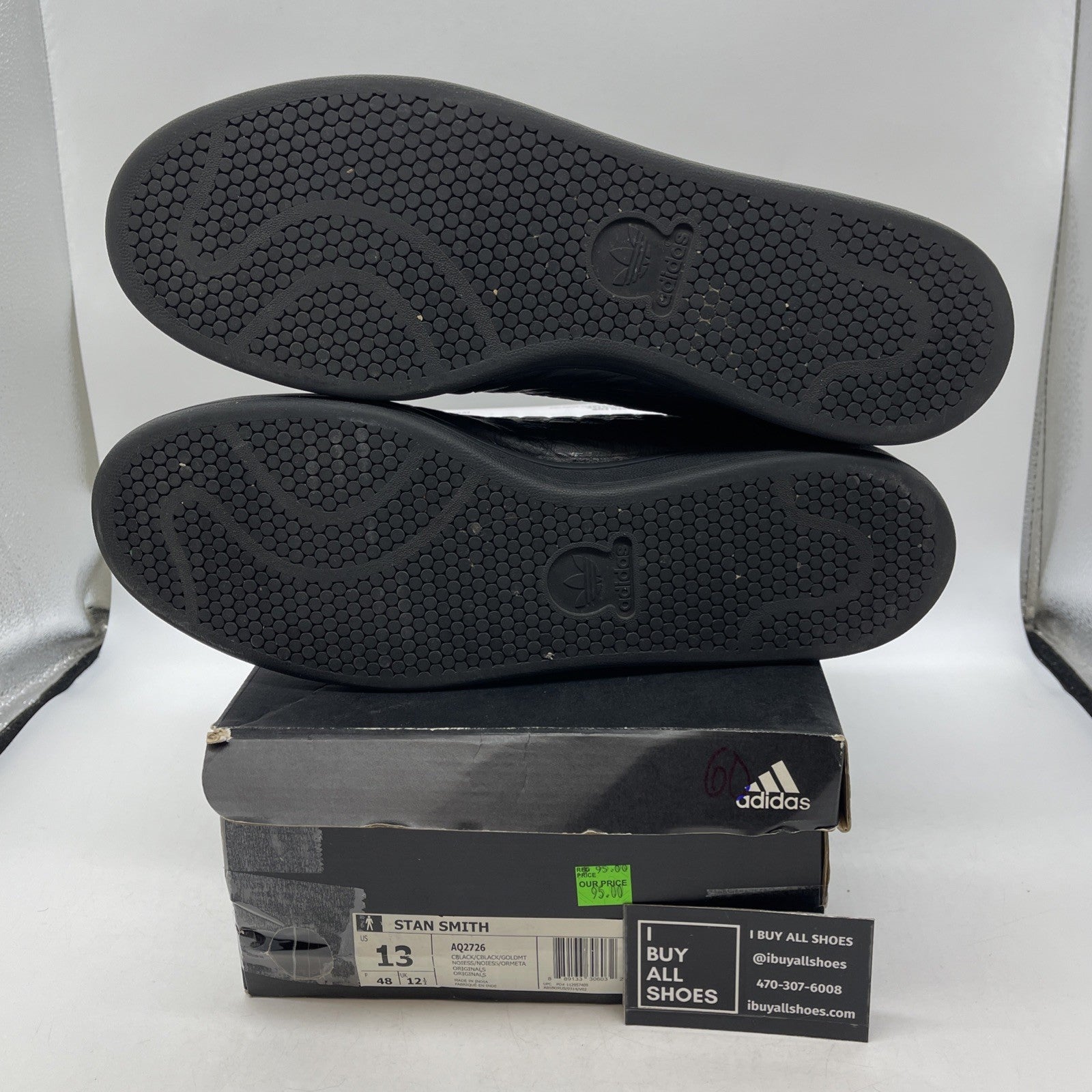 Size 13 - Adidas Stan Smith Croc Leather (AQ2726)