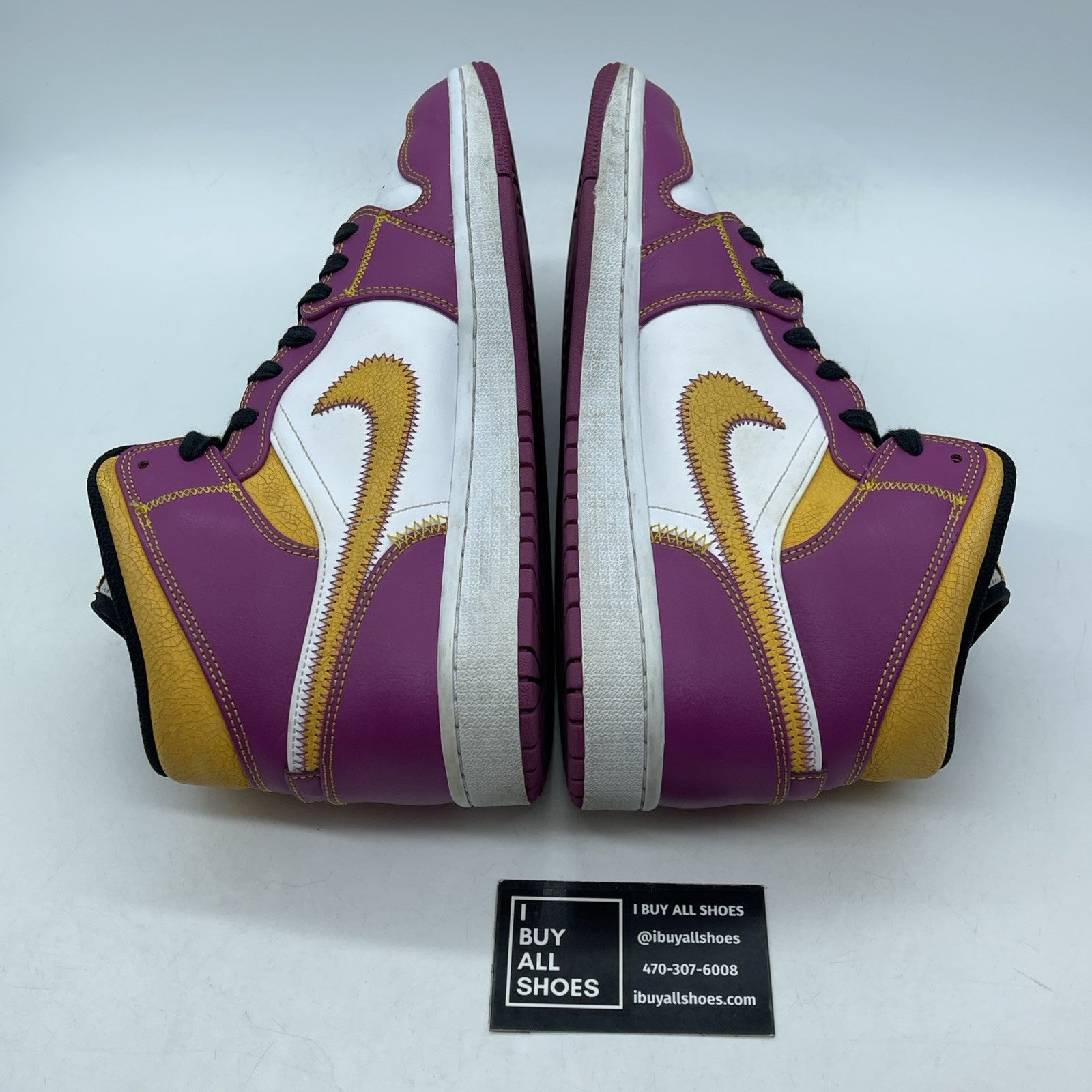 Size 11 - Air Jordan 1 Mid Día de Muertos White Purple Leather (DC0350-100)