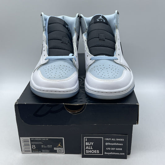 Size 8 - Air Jordan 1 Mid SE White Ice Blue (DV1308-104)