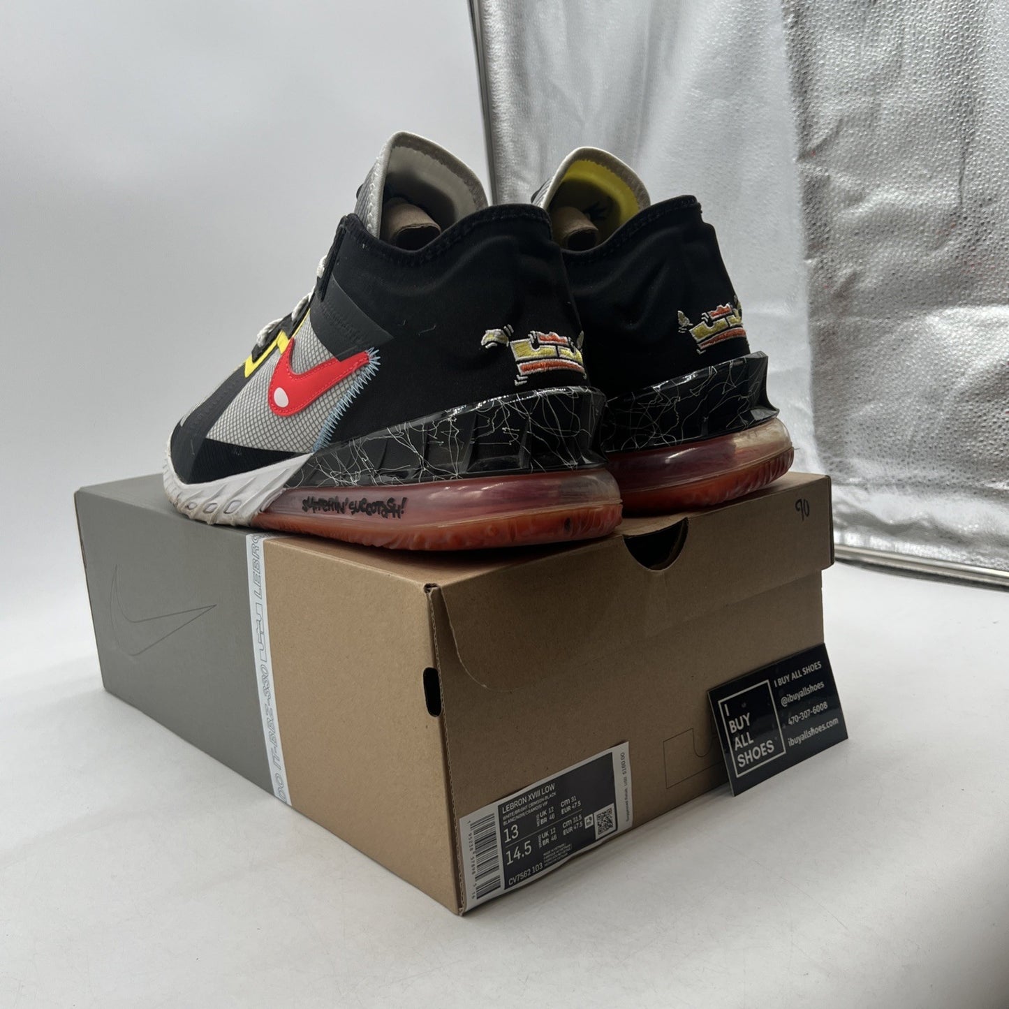 Size 13 - Nike Space Jam x LeBron 18 Low Sylvester x Tweety (CV7562-103)