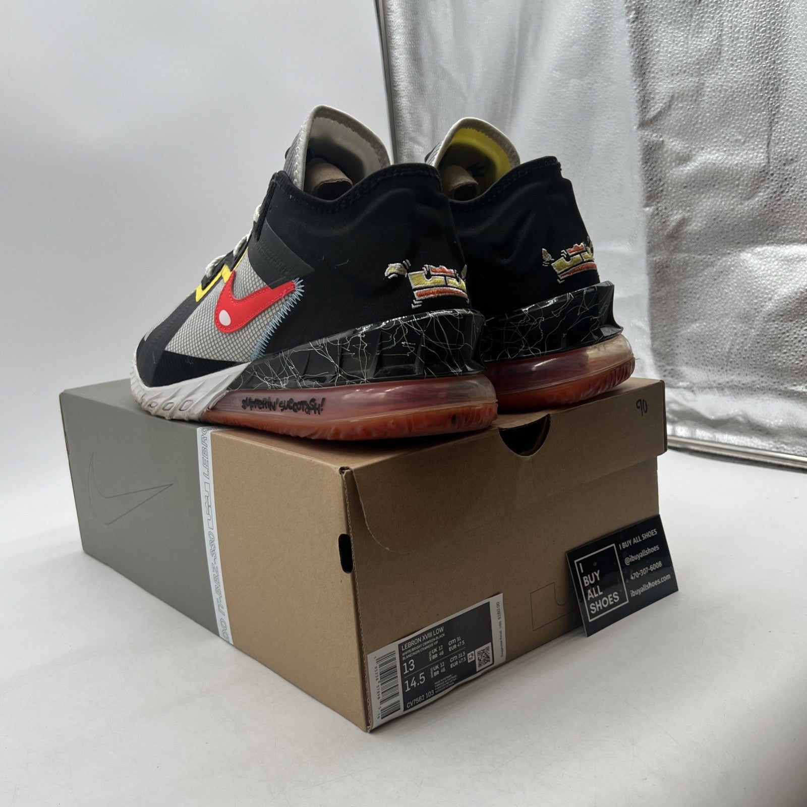Size 13 - Nike Space Jam x LeBron 18 Low Sylvester x Tweety (CV7562-103)