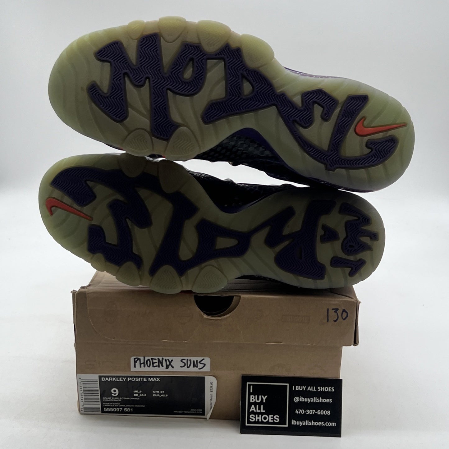 Size 9 - Nike Barkley Posite Max Phoenix Suns (555097-581)