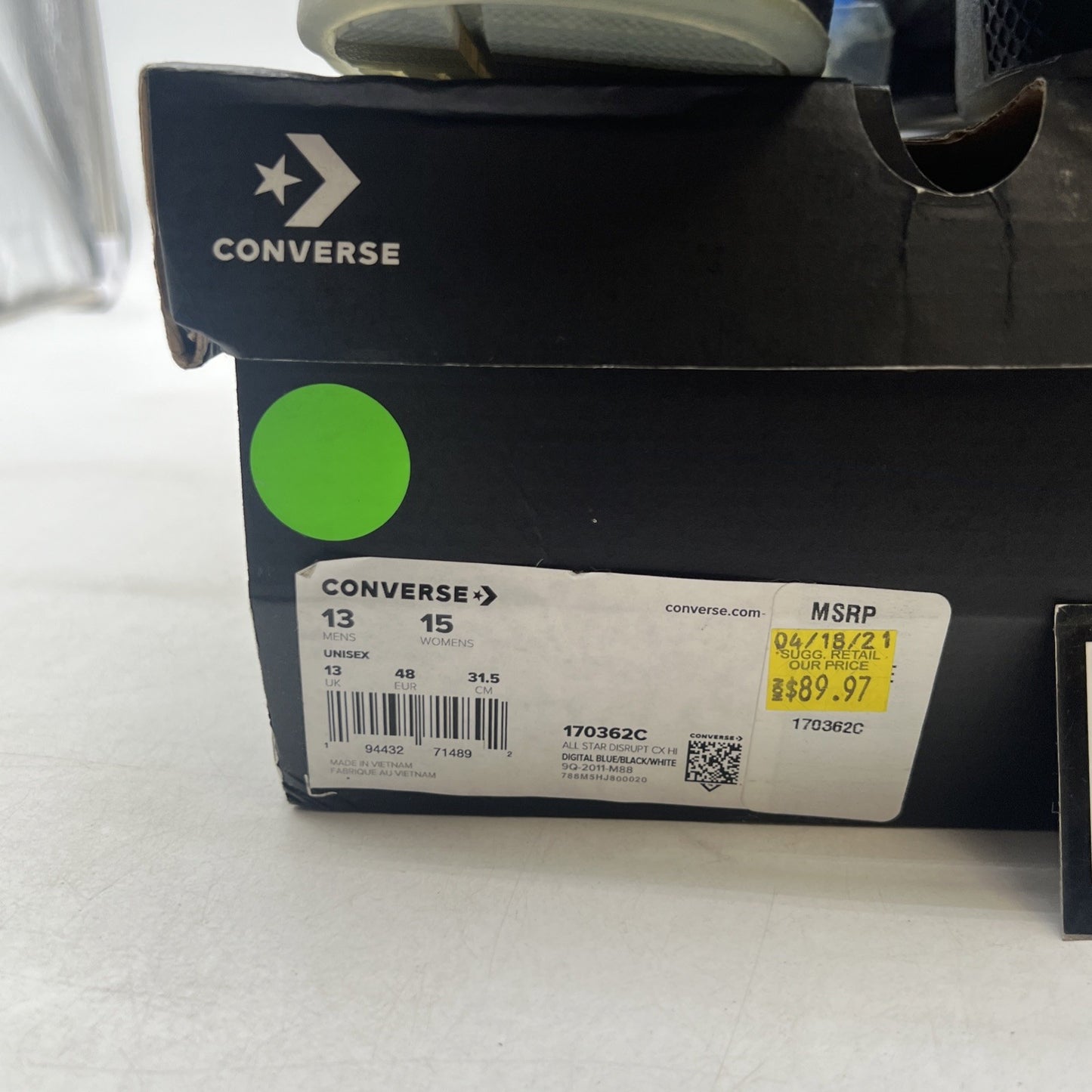 Size 13 - Converse All Star Disrupt CX High Digital Terrain - Digital Blue