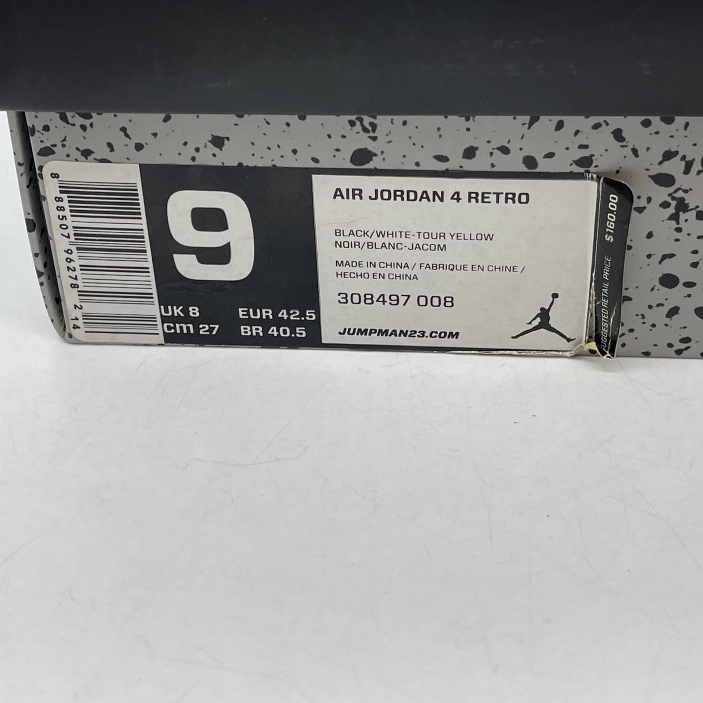Size 9 - Air Jordan 4 Retro Low Thunder (308497-008)
