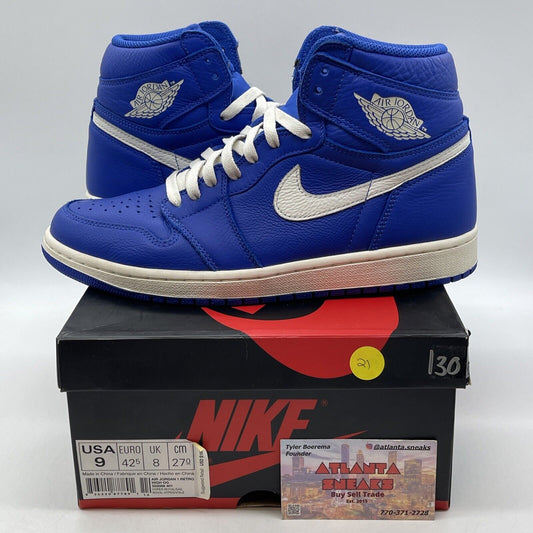 Size 9 - Air Jordan 1 Retro OG High Hyper Royal White Blue (555088-401)