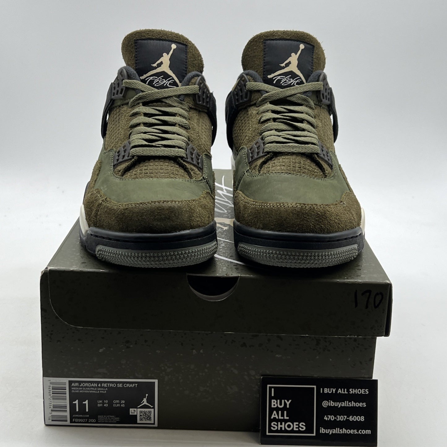Size 11 - Air Jordan 4 SE Retro Low Craft - Olive (FB9927-200)