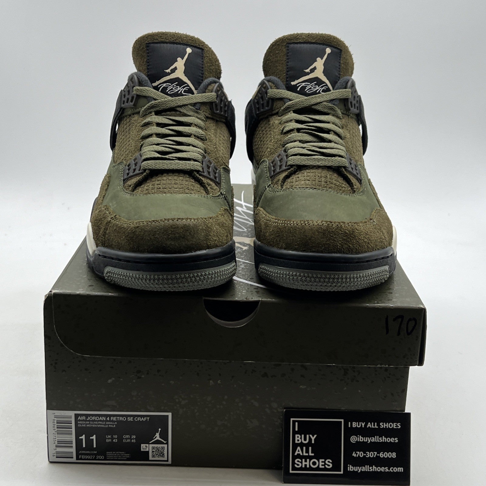 Size 11 - Air Jordan 4 SE Retro Low Craft - Olive (FB9927-200)