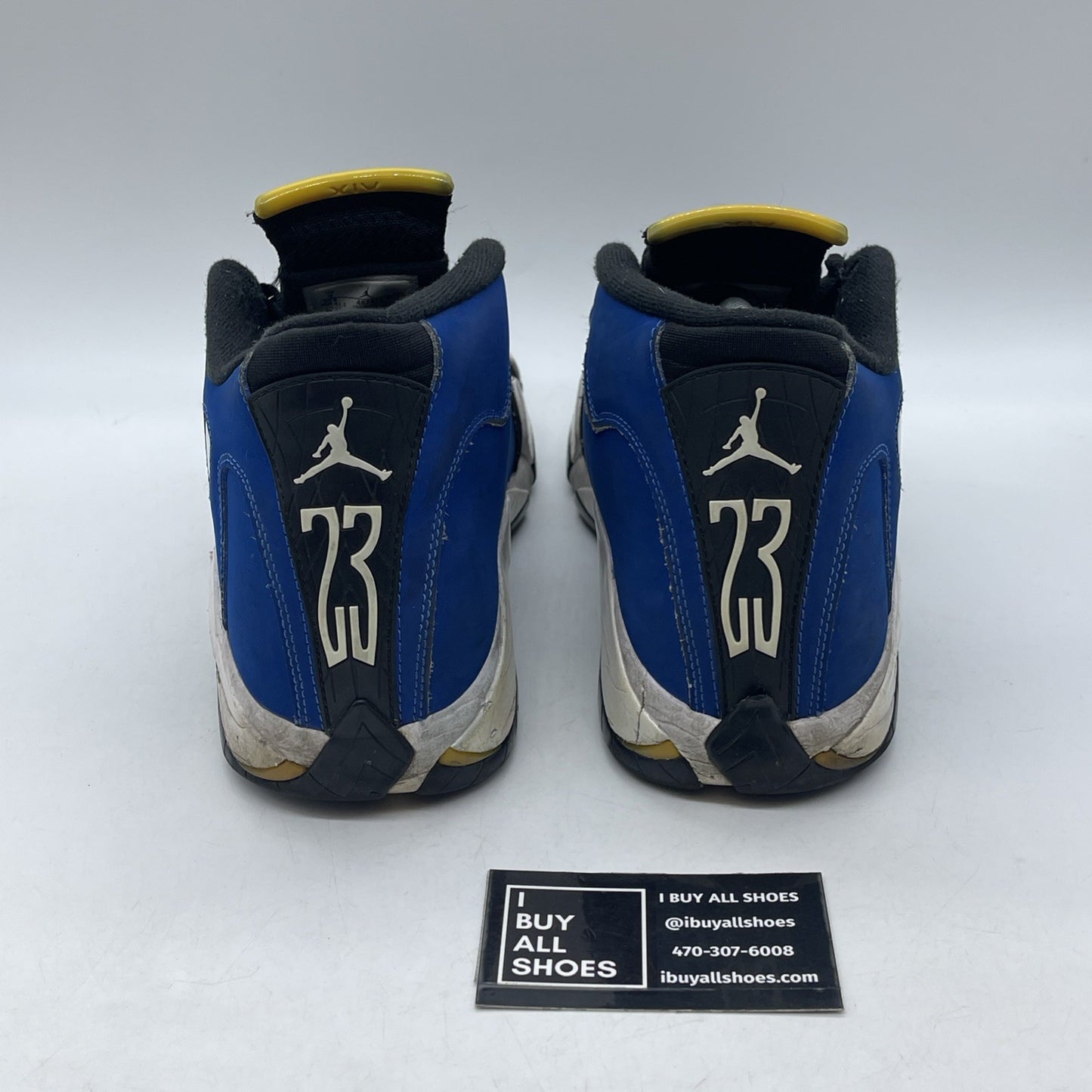 Size 9 - Air Jordan 14 Retro Laney Blue Black White Suede (487471-407)