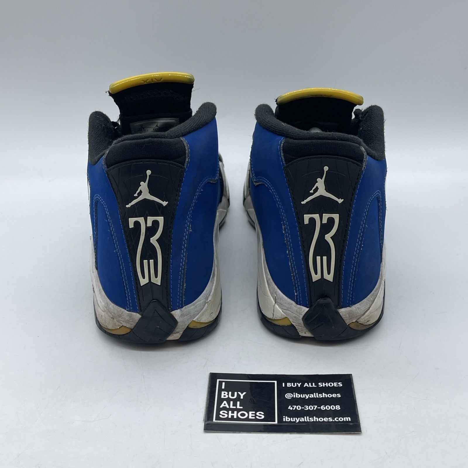 Size 9 - Air Jordan 14 Retro Laney Blue Black White Suede (487471-407)