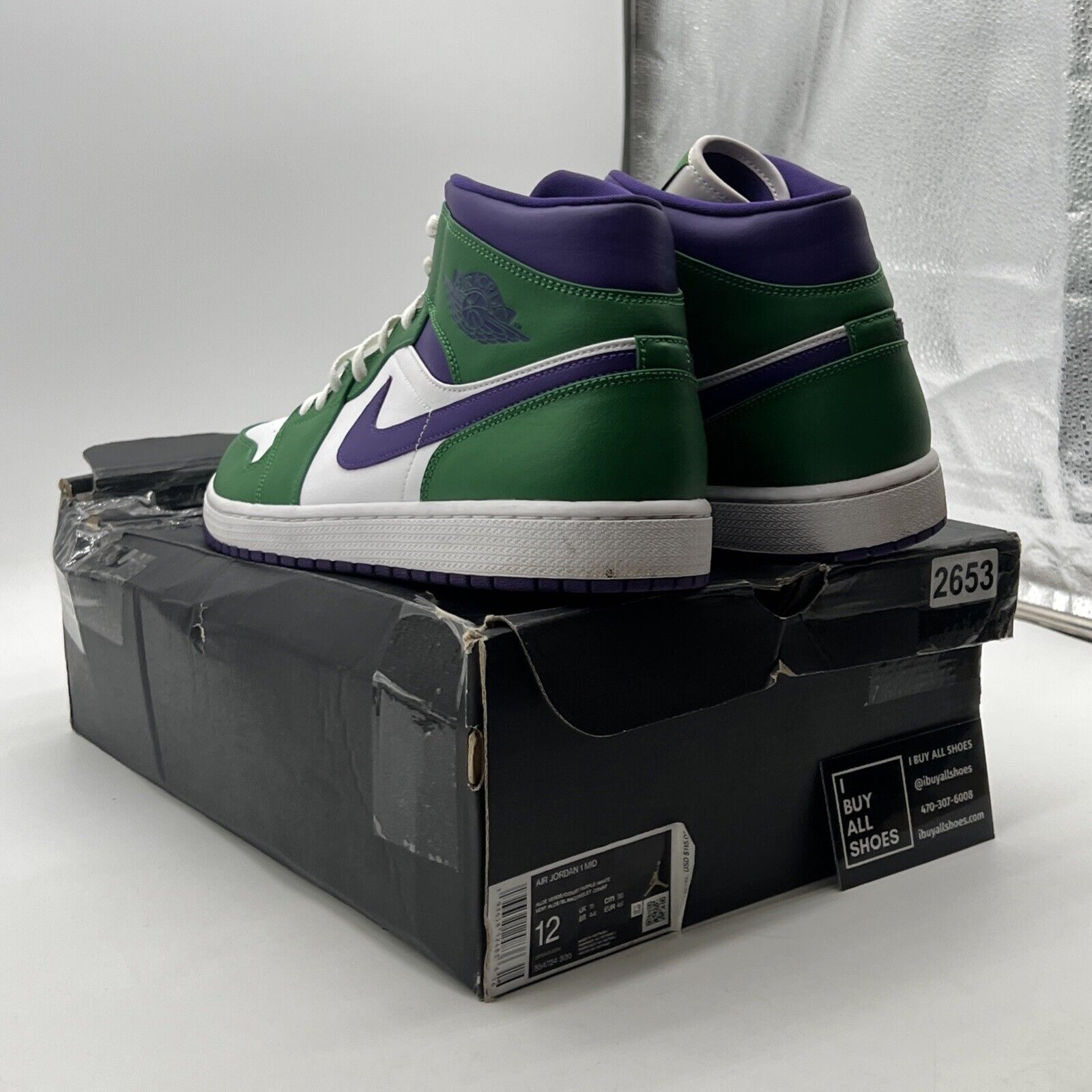 Size 12 - Air Jordan 1 Mid Hulk (554724-300)