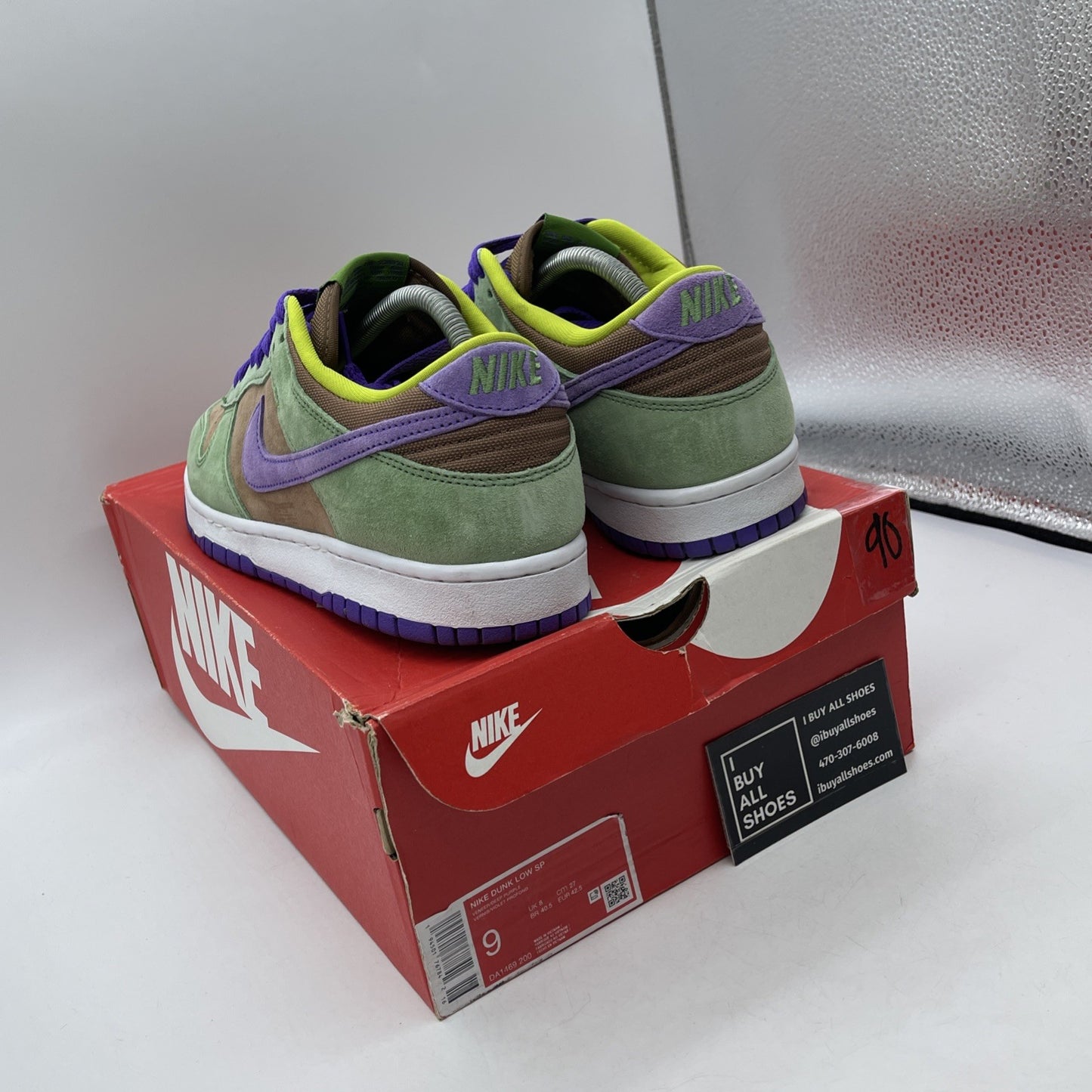 Size 9 - Nike Dunk SP Retro 2020 Low Veneer Green Purple Suede (DA1469-200)