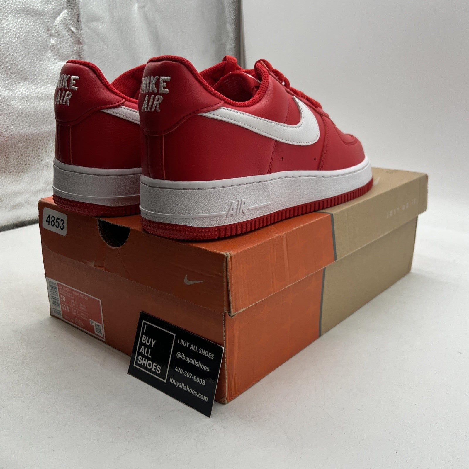 Size 10 - Nike Air Force 1 Low Color of the Month - University Red (FD7039-600)