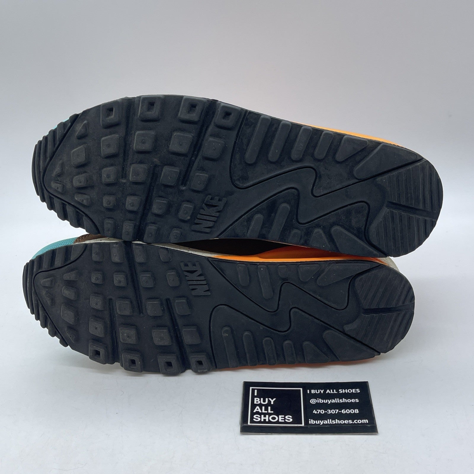 Size 9 - Nike Air Max 90 EM Beaches of Rio Orange Brown Blue (554719-336)