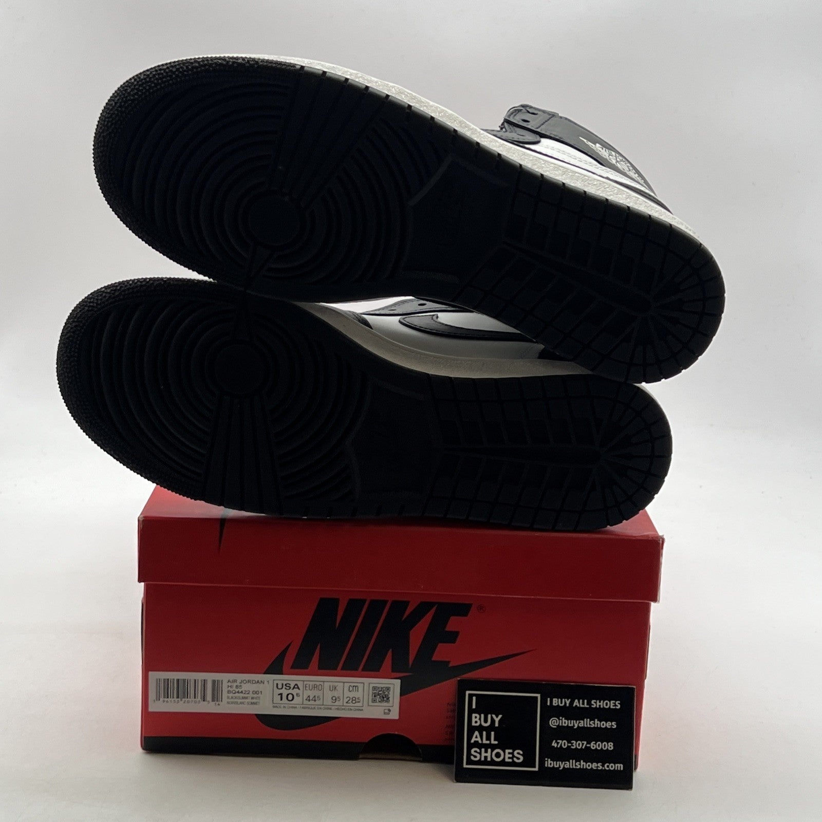 Size 10.5 - Air Jordan 1 Retro '85 OG High Black White (BQ4422-001)