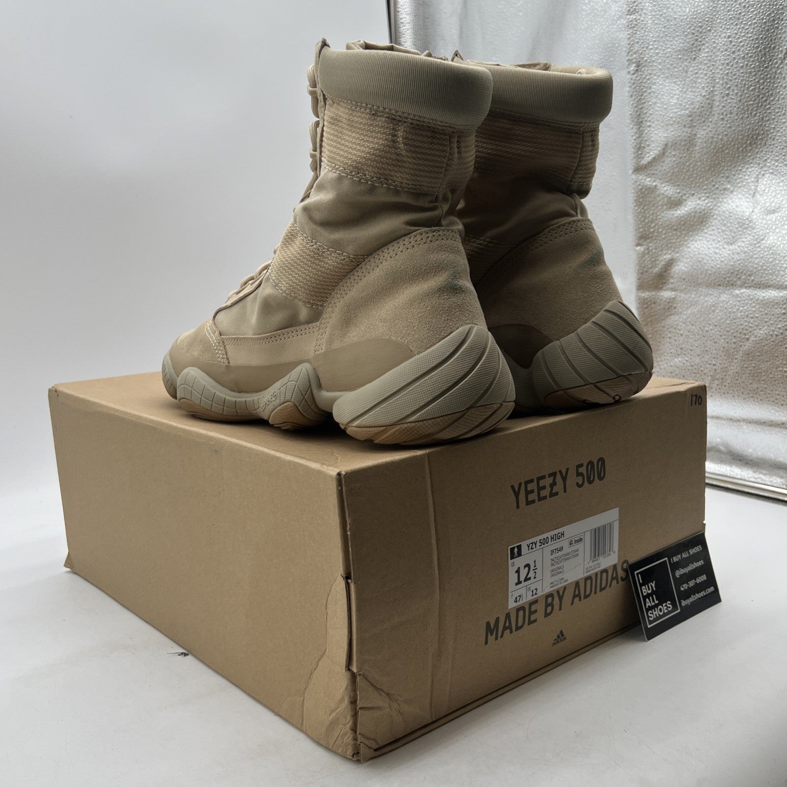 Size 12.5 - adidas Yeezy 500 Tactical High Sand (IF7549)