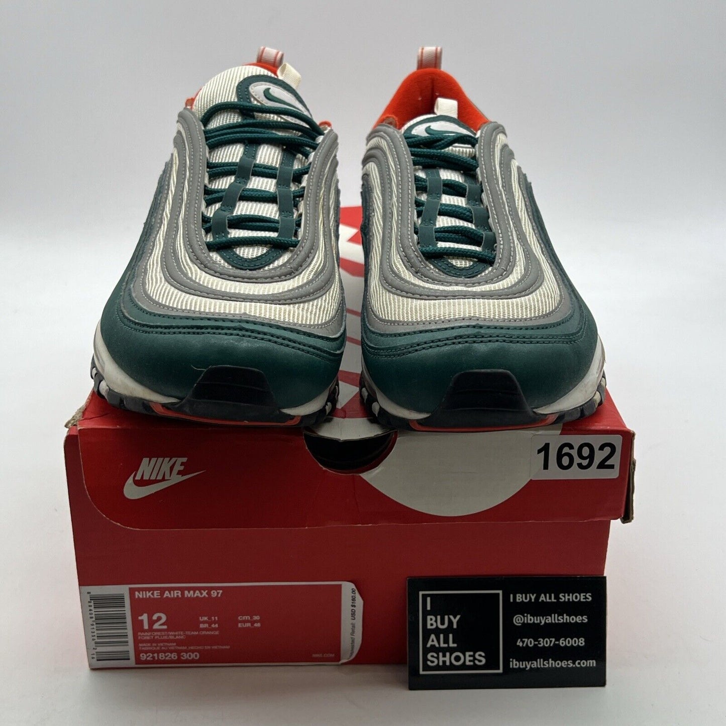Size 12 - Nike Air Max 97 Miami Dolphins (921826-300)