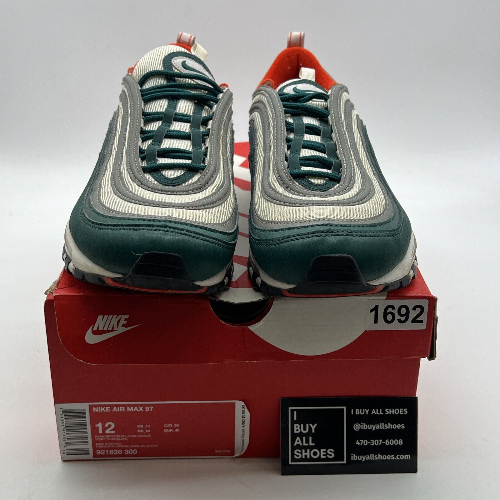 Size 12 - Nike Air Max 97 Miami Dolphins (921826-300)
