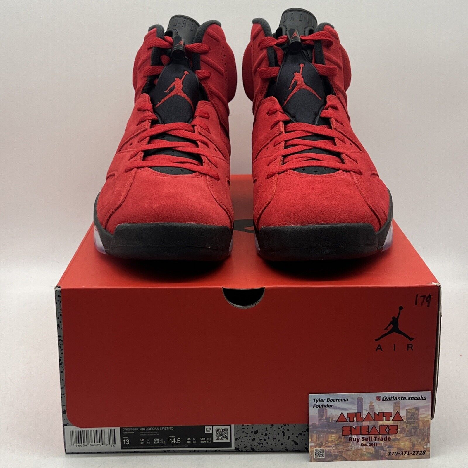 Size 13 - Air Jordan 6 Retro Toro Bravo Black Suede Icey (CT8529-600)