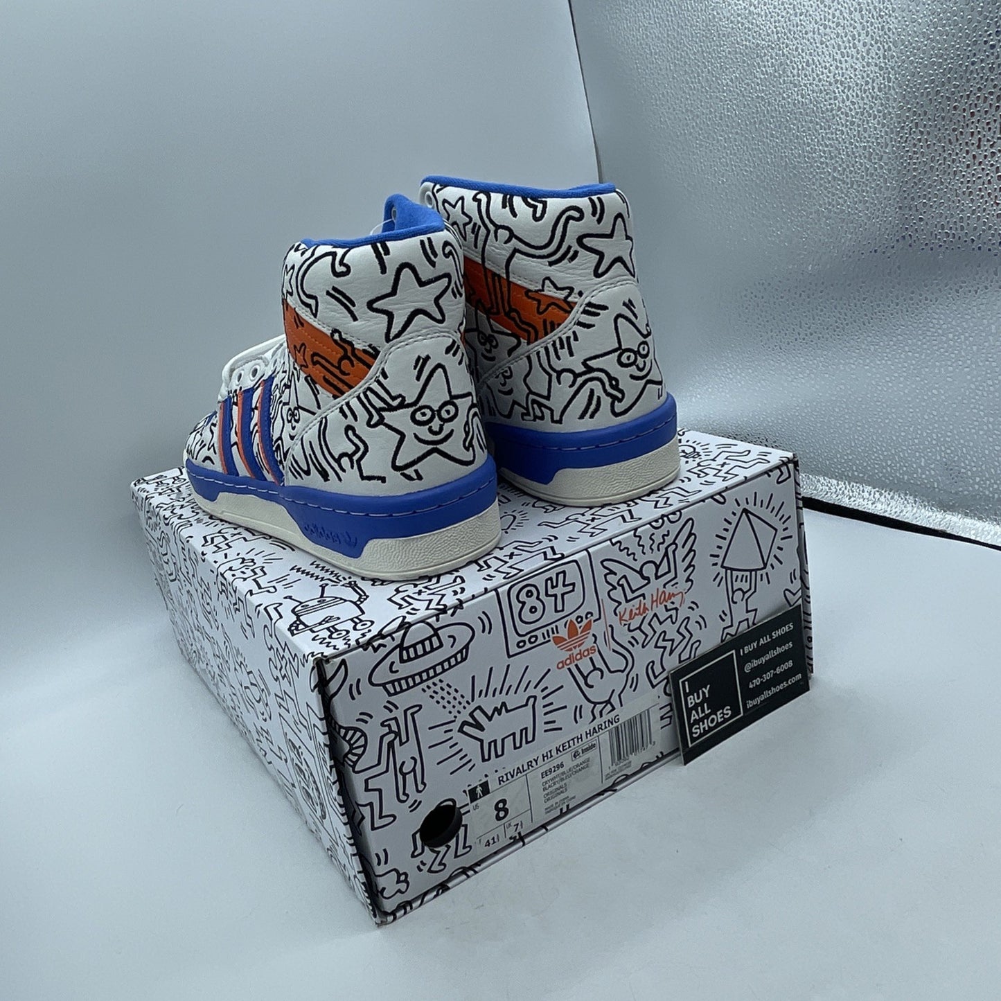 Size 8 - Adidas Keith Haring x Rivalry High Pop Art (EE9296)